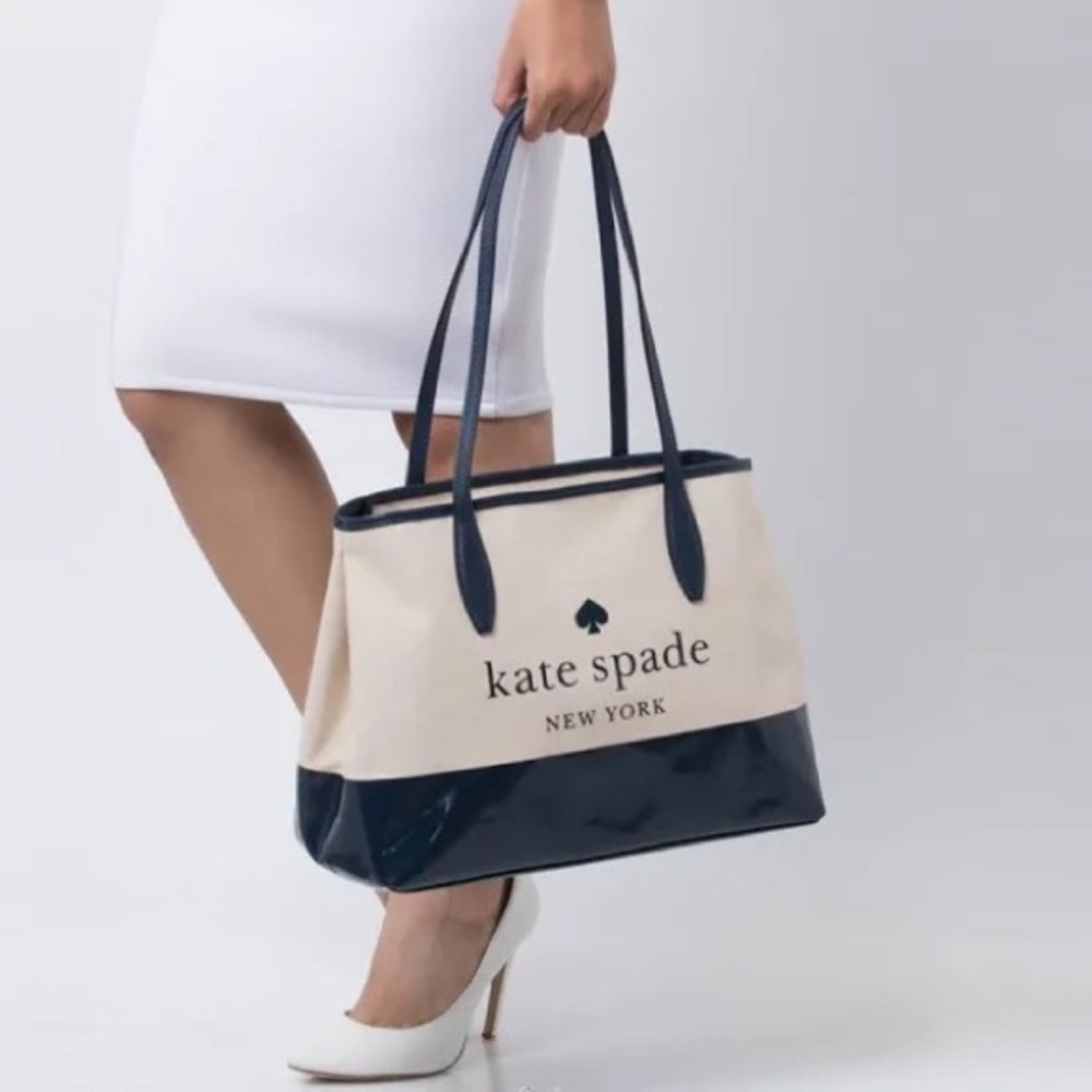 NWT Kate Spade Small Side Snap Blazer Blue Street Tote